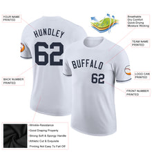 Load image into Gallery viewer, Custom White Navy Performance T-Shirt
