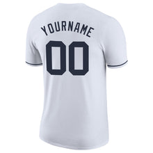 Load image into Gallery viewer, Custom White Navy Performance T-Shirt
