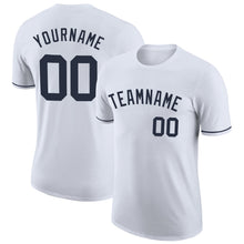 Load image into Gallery viewer, Custom White Navy Performance T-Shirt
