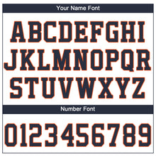 Load image into Gallery viewer, Custom White Navy-Orange Performance T-Shirt
