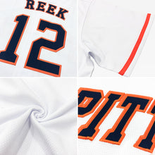 Load image into Gallery viewer, Custom White Orange-Royal Authentic Throwback Rib-Knit Baseball Jersey Shirt
