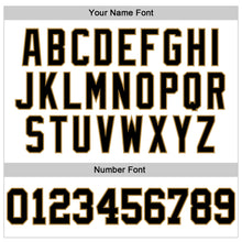 Load image into Gallery viewer, Custom White Black-Old Gold Mesh Authentic Throwback Football Jersey
