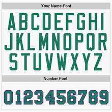 Load image into Gallery viewer, Custom White Kelly Green-Purple Authentic Baseball Jersey
