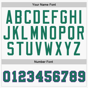 Custom White Kelly Green-Purple Authentic Baseball Jersey