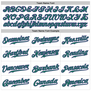 Custom White Kelly Green-Purple Authentic Baseball Jersey