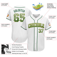 Load image into Gallery viewer, Custom White Green-Gold Authentic Drift Fashion Baseball Jersey
