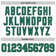 Load image into Gallery viewer, Custom White Kelly Green Pinstripe Kelly Green-Black Authentic Basketball Jersey
