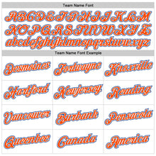 Load image into Gallery viewer, Custom Stitched White Orange-Royal Sports Pullover Sweatshirt Hoodie
