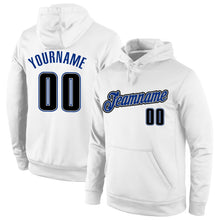 Load image into Gallery viewer, Custom Stitched White Black-Royal Sports Pullover Sweatshirt Hoodie
