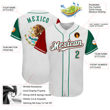 Load image into Gallery viewer, Custom White Kelly Green-Red Authentic Mexico Two Tone Baseball Jersey
