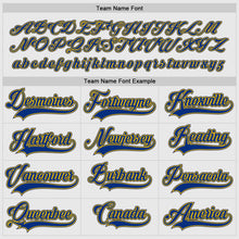 Load image into Gallery viewer, Custom White Royal-Gold Hockey Jersey
