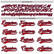 Load image into Gallery viewer, Custom White Red-Navy Authentic Baseball Jersey
