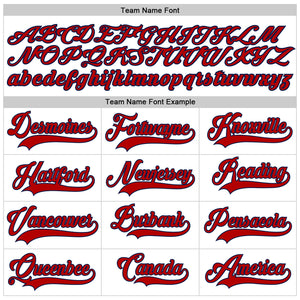 Custom White Red-Navy Authentic Baseball Jersey