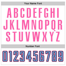 Load image into Gallery viewer, Custom White Light Blue-Pink Authentic Baseball Jersey
