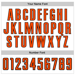 Custom White Orange-Black Authentic Baseball Jersey