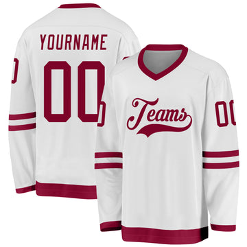 Custom Cream Red-Black Hockey Lace Neck Jersey Discount