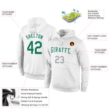 Load image into Gallery viewer, Custom Stitched White Kelly Green-Gray Sports Pullover Sweatshirt Hoodie
