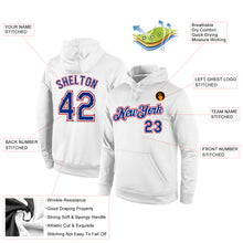 Load image into Gallery viewer, Custom Stitched White Royal-Red Sports Pullover Sweatshirt Hoodie
