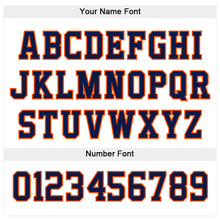 Load image into Gallery viewer, Custom Stitched White Navy-Orange Sports Pullover Sweatshirt Hoodie
