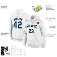Load image into Gallery viewer, Custom Stitched White Gray-Light Blue Sports Pullover Sweatshirt Hoodie
