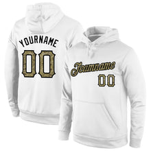 Load image into Gallery viewer, Custom Stitched White Camo-Black Sports Pullover Sweatshirt Hoodie

