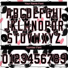 Load image into Gallery viewer, Custom White Black-Medium Pink 3D Pattern Design Pandas Authentic Baseball Jersey
