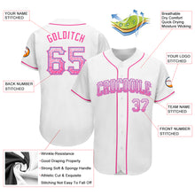 Load image into Gallery viewer, Custom White Pink-Light Blue Authentic Drift Fashion Baseball Jersey
