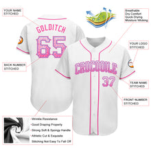 Load image into Gallery viewer, Custom White Pink-Light Blue Authentic Drift Fashion Baseball Jersey
