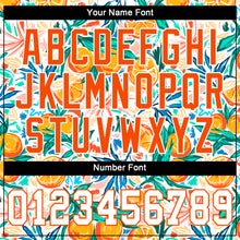 Load image into Gallery viewer, Custom White Orange 3D Pattern Design Fruit Authentic Baseball Jersey
