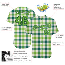 Load image into Gallery viewer, Custom White Neon Green-Green 3D Pattern Design Authentic St. Patrick&#39;s Day Baseball Jersey
