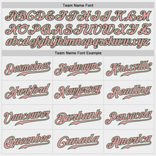 Load image into Gallery viewer, Custom White Medium Pink-Green Authentic Baseball Jersey
