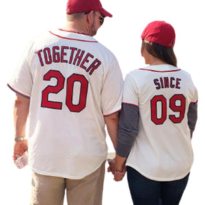 White Together Since Baseball Jersey